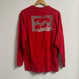 Y2K Vintage Billabong Skate Surf Long Sleeve Tshirt Red Mens Large